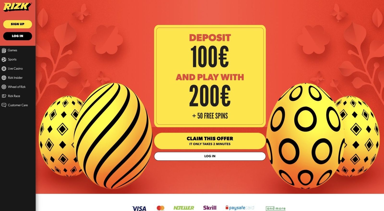 Rizk Casino Review 2026: C$200 Sign Up Bonus - CasinosHunter