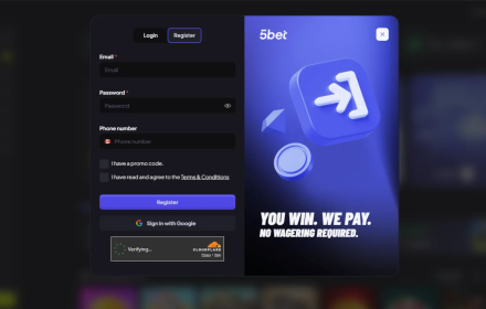 5Bet Casino Sign Up