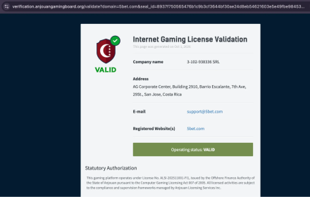 5Bet License