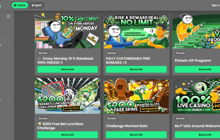 Pickwin Casino Bonuses