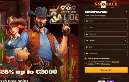 SmokeAce Casino Sign Up