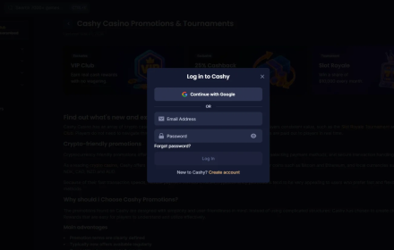 Cashy Casino Sign Up