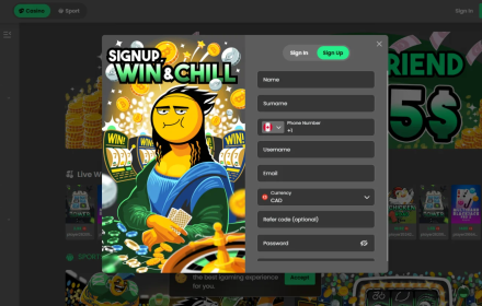 Pickwin Casino Sign Up