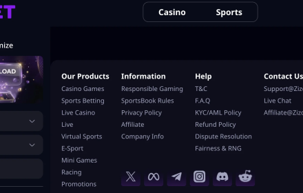 Zizobet Footer
