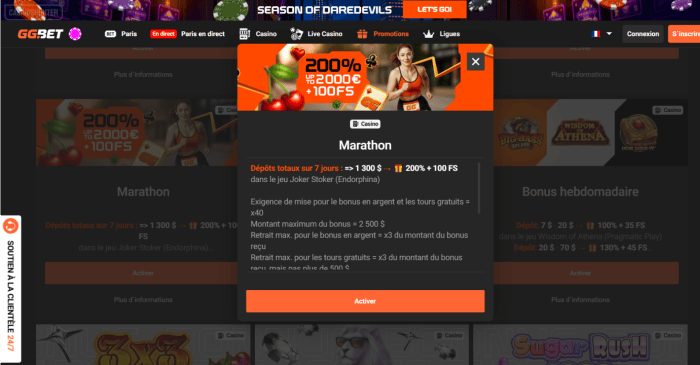 GGBET Casino Marathon Bonus