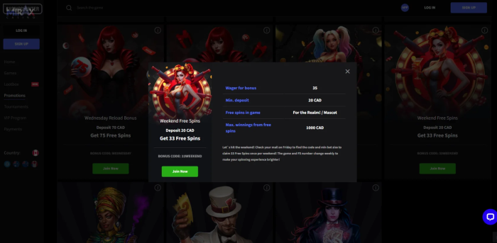 Mirax Casino Weekend Free Spins