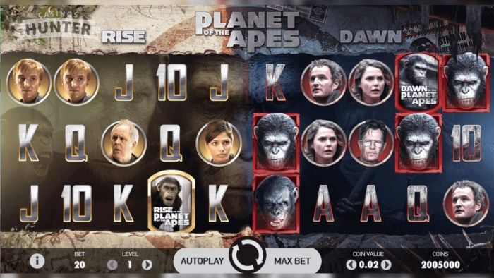 Planet of the Apes slot bonus