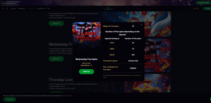 Katsubet Casino Wednesday Bonus