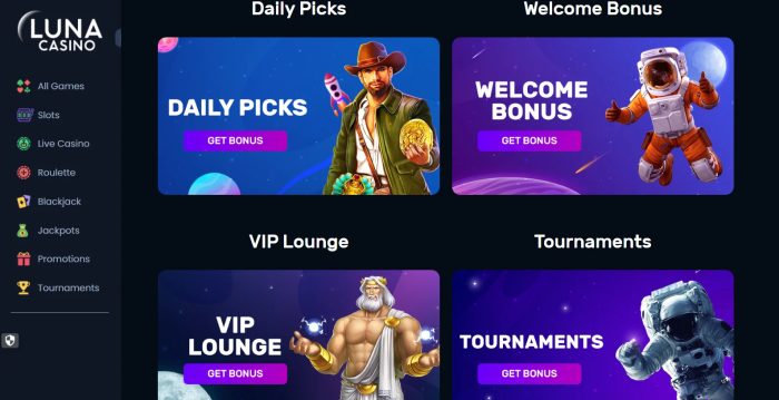 Luna Casino Bonuses