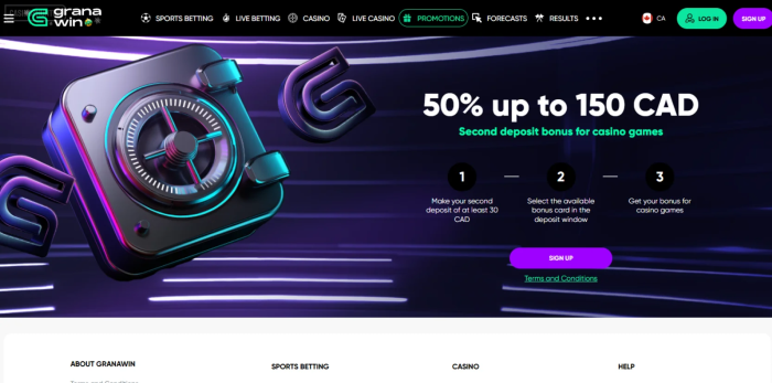 Granawin Casino Second Deposit Bonus