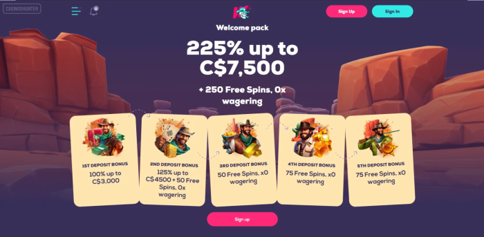 Wild Fortune Casino Welcome Bonus