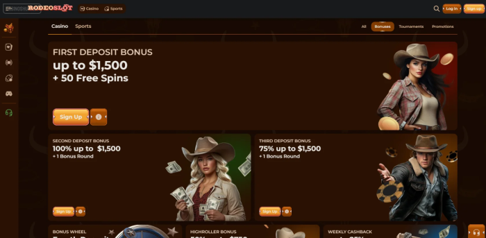 RodeoSlot Casino Welcome Bonus