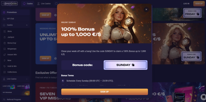 Spirit Casino Wildin’ Sunday