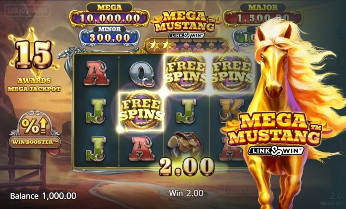 Mega Mustang $1 Deposit Bonus