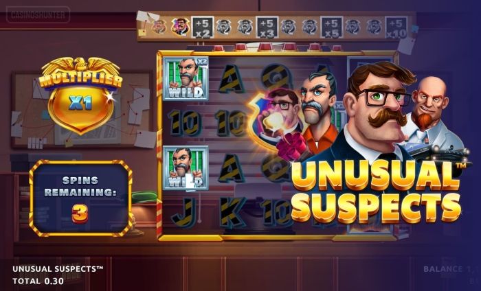 Unusual Suspects $1 Deposit Bonus