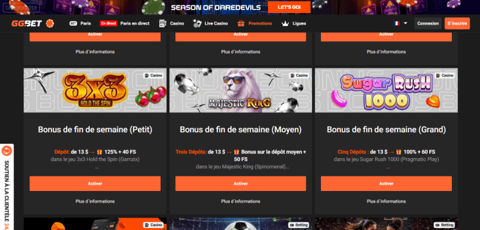 Bonus de fin de semaine