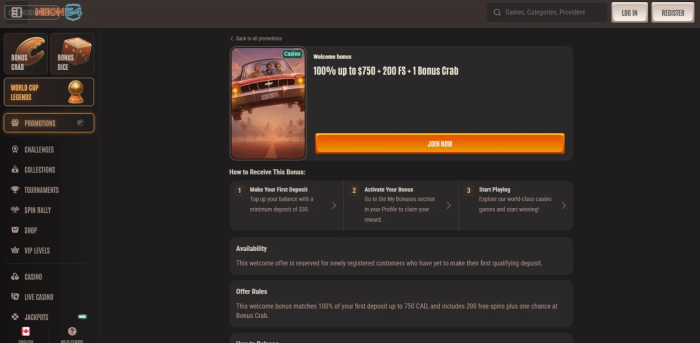 Neon54 Casino Welcome Bonus