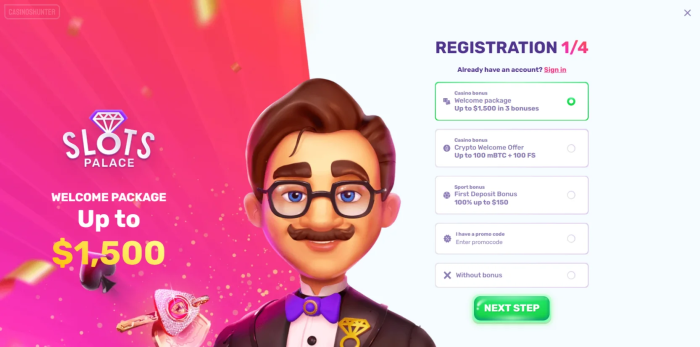 SlotsPalace Casino Sign Up