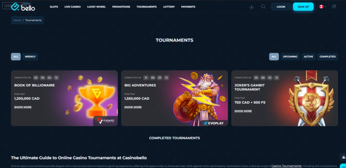 CasinoBello Casino Tournaments