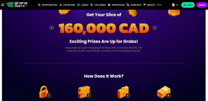 Granawin Casino Prize Drops