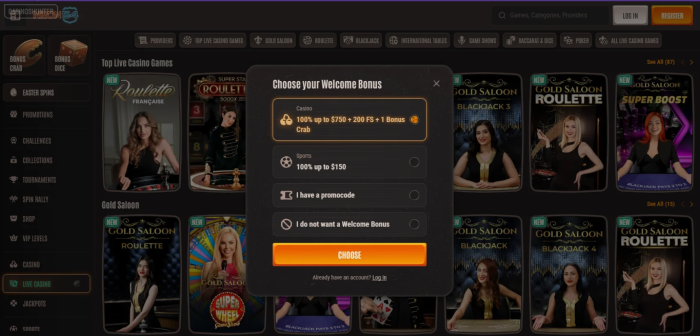 Neon54 Casino Sign Up