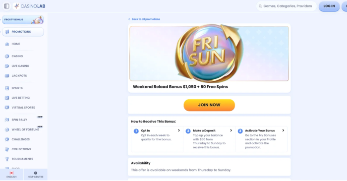 Casinolab Casino Weekend Reload