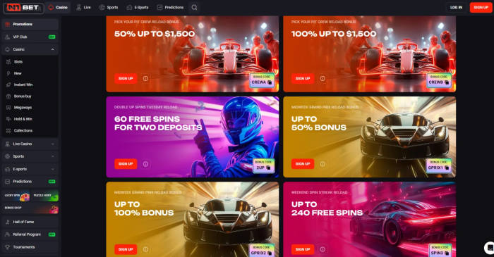 N1 Bet Casino Reload Bonuses