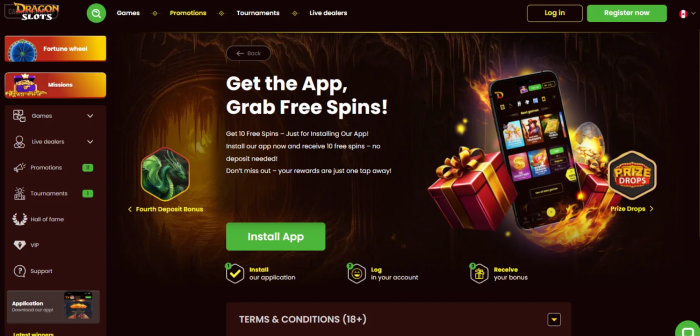 DragonSlots 10 Free Spins