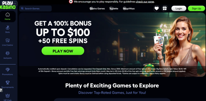 Playkasino Casino Welcome Bonus