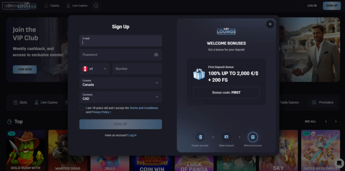 Slotlounge Casino Sign Up