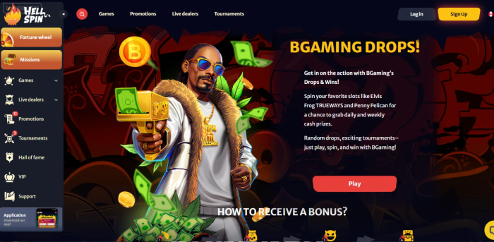 HellSpin Casino BGaming Drops