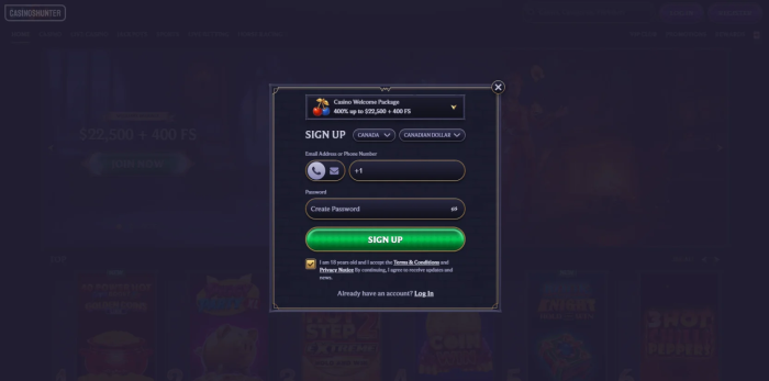 LolaJack Casino Sign Up