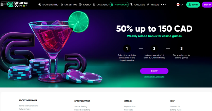 Granawin Casino Weekly Friday Reload