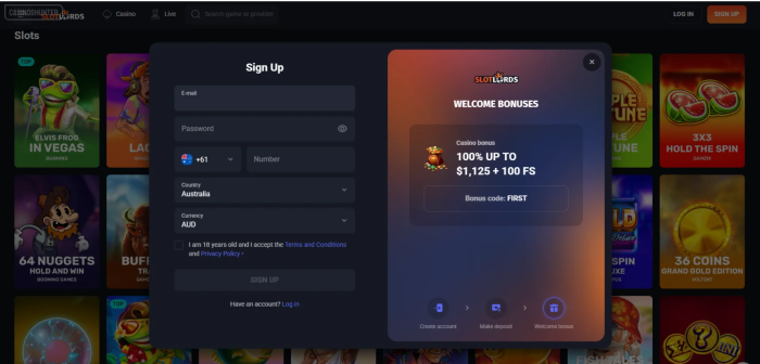Slotlords Casino Sign Up
