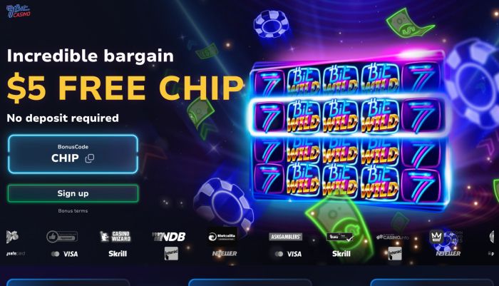 7Bit Casino 5 Free Chip