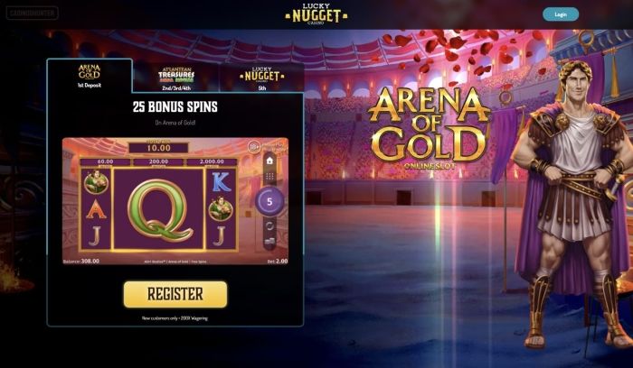 Lucky Nugget - 25 Spins for $3 Deposit