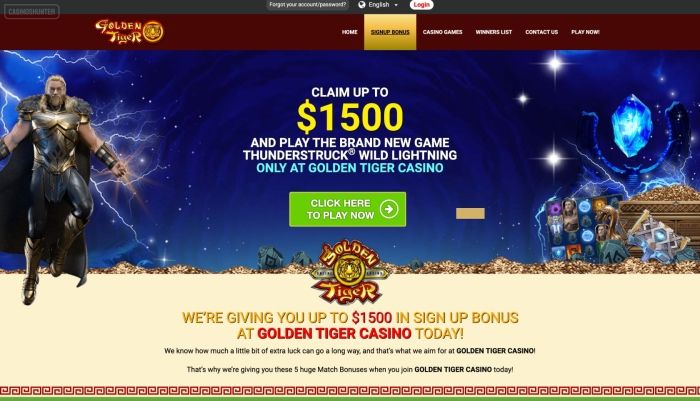 Golden Tiger Bonuses