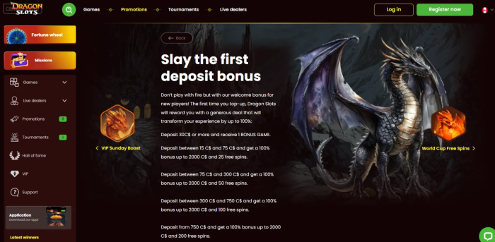 DragonSlots First Deposit Bonus