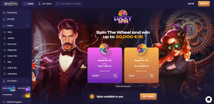 Spirit Casino Lucky Spin