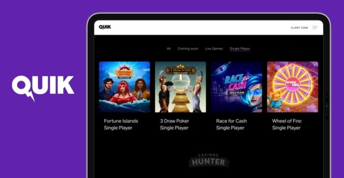 Single Player Games by QUIK Gaming