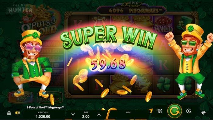 9 Pots of Gold Megaways Slot Super Win