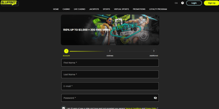 Bluffbet Casino Sign Up