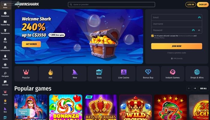 Winshark Casino Review
