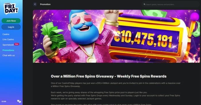 Casino Friday Weekly Free Spins