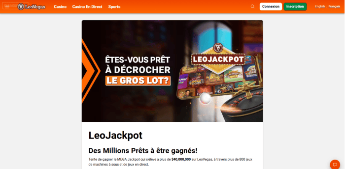 Leo Vegas Casino LeoJackpot