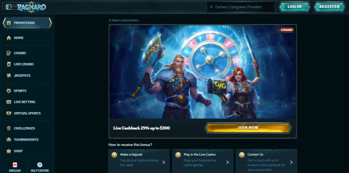 Ragnaro Live Cashback