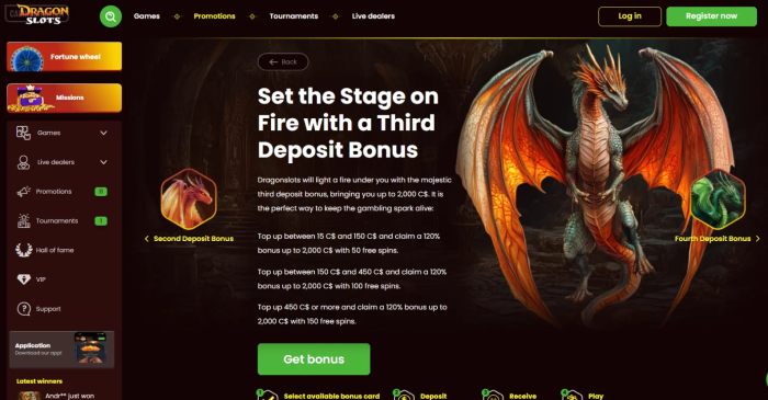 DragonSlots Third Deposit Bonus