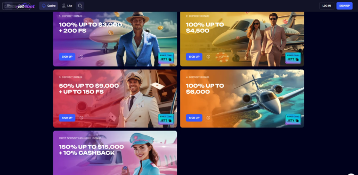 Jet4Bet Welcome Package