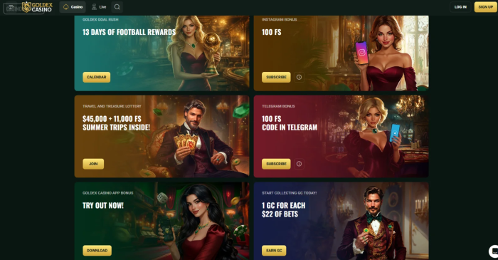 Goldex Casino Bonuses for Existing Players