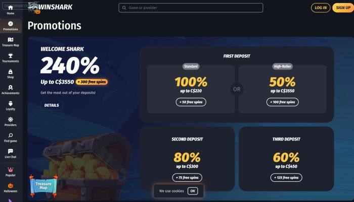 Winshark Casino Welcome